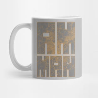 Amman, Jordan City Map Typography - Bauhaus Mug